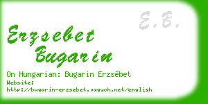 erzsebet bugarin business card