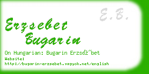 erzsebet bugarin business card